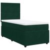 vidaXL Cama com molas/colch&atilde;o 90x190 cm veludo verde-escuro