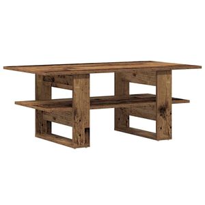 vidaXL Mesa de centro 102x55x42 cm derivados de madeira madeira velha