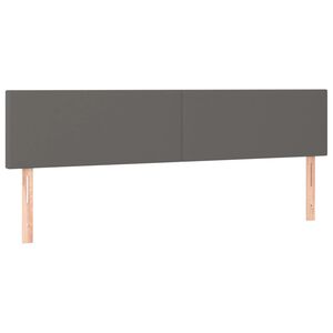 vidaXL Cabeceiras cinzento 160x5x78/88 cm couro artificial