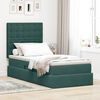 vidaXL Cama com arruma&ccedil;&atilde;o e colch&atilde;o Verde Escuro 90 x 200 cm Veludo