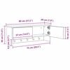 vidaXL Cabideiro de Parede Carvalho Artesanal 80 x 20 x 30 cm