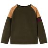 Sweatshirt para crian&ccedil;a cor caqui-escuro e camel 116
