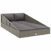 vidaXL Espregui&ccedil;adeira de jardim 110x200 cm vime PE cinzento