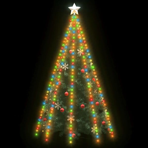vidaXL Cord&atilde;o de luzes &aacute;rvore de Natal 400 luzes LED 400 cm colorido