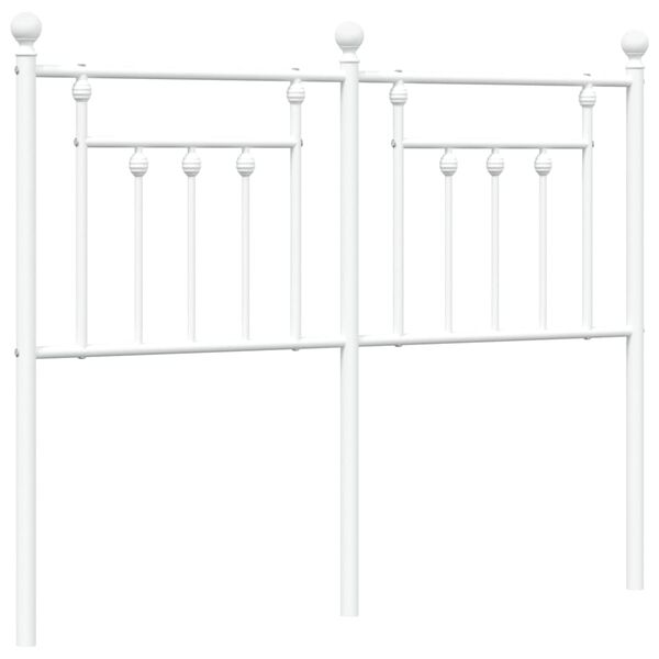 vidaXL Cabeceira de cama 120 cm metal branco