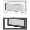 vidaXL Janela de por&atilde;o RISOR 100 x 50 cm PVC e Vidro Antracite