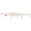 vidaXL Cama com estante sem colch&atilde;o 120x200 cm pinho maci&ccedil;o branco