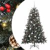vidaXL &Aacute;rvore de Natal Artificial Verde 120 cm PVC, Pl&aacute;stico e A&ccedil;o