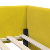 vidaXL Estrutura de Cama de Canto com Colch&atilde;o 2 pcs Amarelo Veludo
