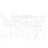 vidaXL 5 pcs conjunto de bistr&ocirc; alum&iacute;nio fundido branco