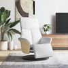 vidaXL Cadeira reclin&aacute;vel com apoio de p&eacute;s couro artificial branco