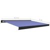 vidaXL Toldo motorizado com caixa 450x300 cm azul e branco