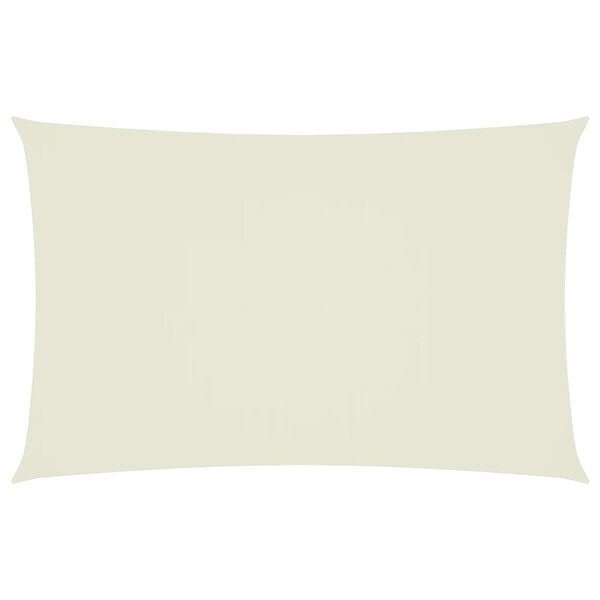 vidaXL Para-sol estilo vela tecido oxford retangular 5x8 m cor creme