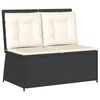 vidaXL 7 pcs conjunto lounge de jardim c/ almofad&otilde;es vime PE preto