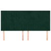 vidaXL Cabeceira Verde Escuro 200x5x118/128 cm Veludo