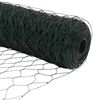 vidaXL Cerca Hexagonal Verde 1 x 10 m PVC