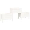 vidaXL Vaso/floreira 178,5x44x75 cm pinho maci&ccedil;o branco