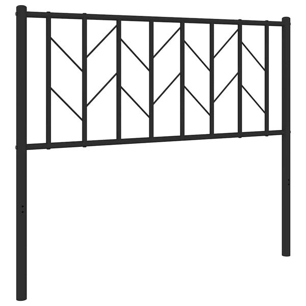 vidaXL Cabeceira de cama 100 cm metal preto