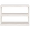vidaXL Estante/divisória 100x30x71,5 cm madeira de pinho branco