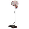 vidaXL Tabela de basquetebol 216-250 cm polietileno preto