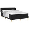 vidaXL Cama Box com colch&atilde;o com cabeceira Preto 140 x 200 cm tecido