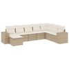 vidaXL 8 pcs conjunto de sof&aacute;s p/ jardim com almofad&otilde;es vime PE bege