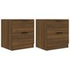 vidaXL Mesas de cabeceira 2 pcs derivados de madeira carvalho castanho