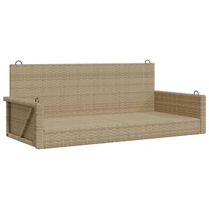 vidaXL Banco baloi&ccedil;o 119x56x48 cm vime PE bege