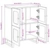 vidaXL Buffet Castanho 60 x 33 x 75 cm Madeira de manga maci&ccedil;a