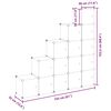 vidaXL Organizador de cubos de armazenamento com 15 cubos e portas em PP transparente