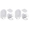 vidaXL Assentos sanita com tampas de fecho suave 2 pcs pl&aacute;stico branco