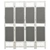 vidaXL Biombo com 4 pain&eacute;is 140x165 cm tecido cinzento