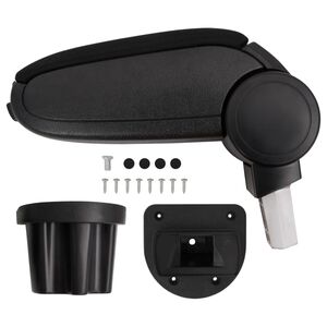 vidaXL Apoio de bra&ccedil;o p/ carro 13,5x32,5x(31-46,5) cm ABS preto