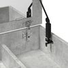 vidaXL Toucador com espelho 73x46,5x120 cm cinzento cimento