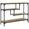 vidaXL Mesa consola 100x30x75 cm derivados de madeira carvalho sonoma