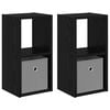 vidaXL Mesa-de-cabeceira 2 pcs Carvalho Preto 25,5 x 22 x 49,5 cm