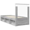 vidaXL Estrutura da Cama com cabeceira Cinza Sonoma 75 x 190 cm