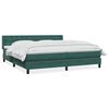 vidaXL Cama com molas colch&atilde;o 200x210 cm veludo verde-escuro