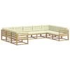 vidaXL Conjunto de Sof&aacute;s para Exterior 9 pcs Branco e Creme