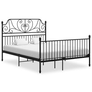 vidaXL Estrutura de cama 160x200 cm metal preto