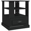 vidaXL Mesa de apoio 50x50x60 cm derivados de madeira preto