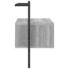 vidaXL Mesa cabeceira parede 35x30x51cm deriv. madeira cinzento sonoma