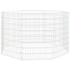 vidaXL Recinto exterior p/ animais 8 pain&eacute;is 54x80cm ferro galvanizado