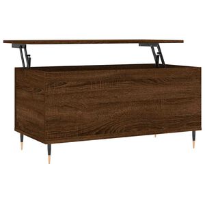 vidaXL Mesa centro 90x44,5x45 cm derivados madeira carvalho castanho