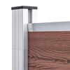 vidaXL Painel de vedação para jardim 1737x186 cm WPC castanho