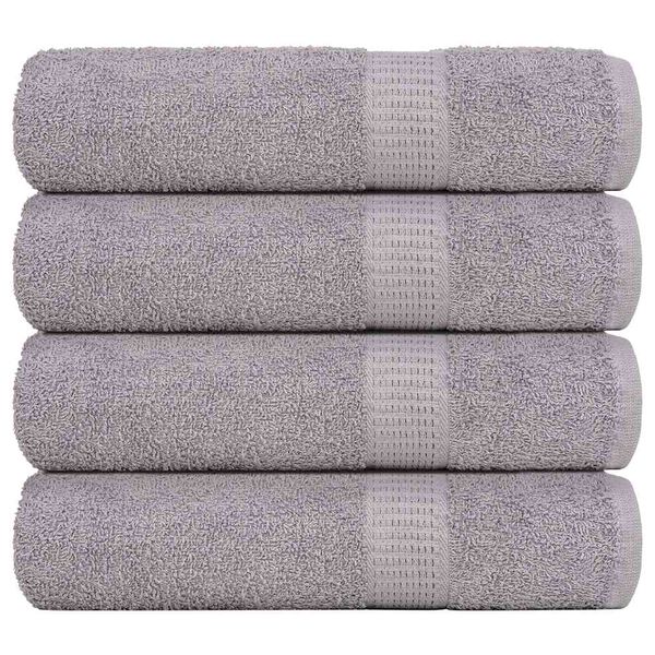 vidaXL Toalhas de banho FROGN 4 pcs 70x140 cm 360 g/m&sup2; cinzento