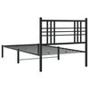 vidaXL Estrutura de cama com cabeceira 90x200 cm metal preto