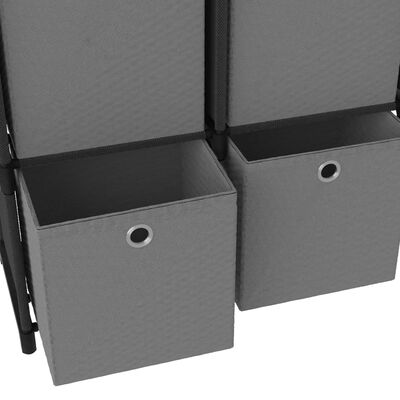 vidaXL Unidade prateleiras 4 cubos c/ caixas 69x30x72,5cm tecido preto