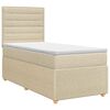vidaXL Cama box spring com colch&atilde;o Creme 80 x 200 cm Tecido