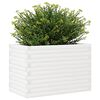 vidaXL Vaso/floreira de jardim 70x40x46 cm madeira pinho maci&ccedil;a branco